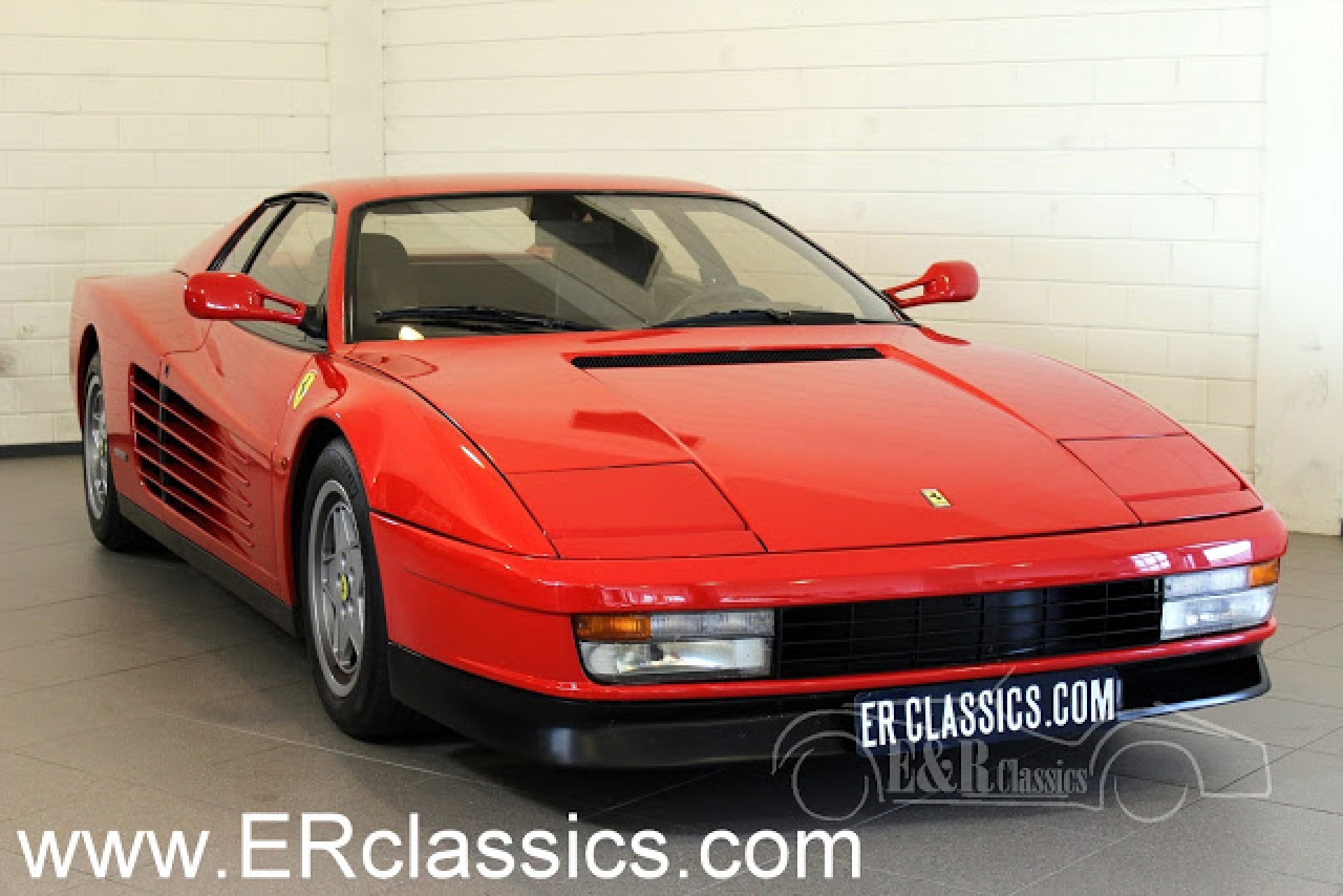 white 1991 ferrari testarossa
