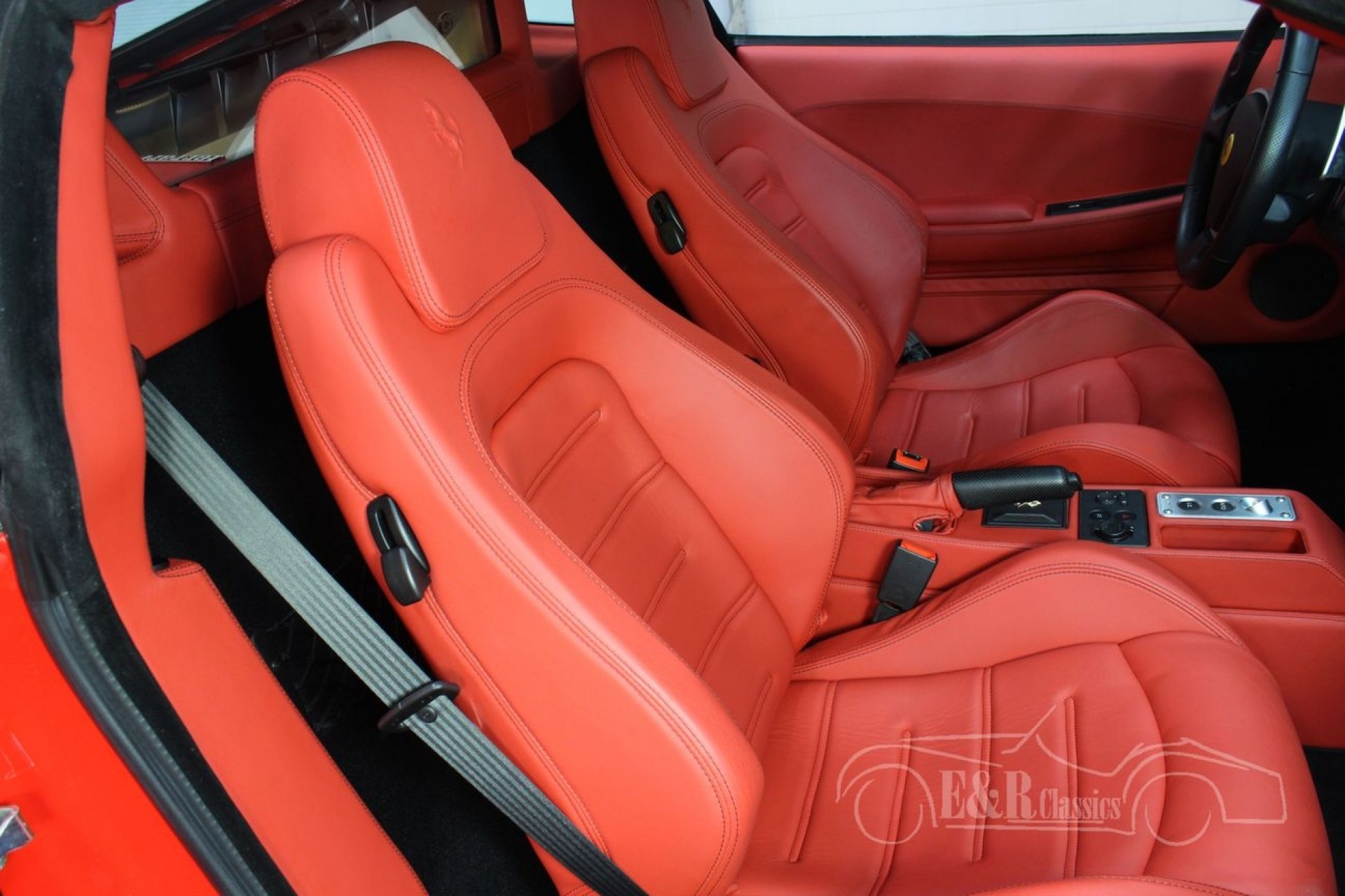 Front PAIR of Red LEATHER LOOK Car Seat Covers MG F ...